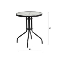 CAPRI + JAVA Cafe Set | 1 Glass Table with 2 Teak Wood Armchairs