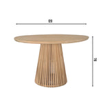 KEDIRI + SEMARANG Outdoor Dining Set | Teak Wood Dining Round Table with 4 Armchairs