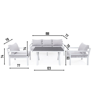 BERGEN Aluminium Outdoor Sofa Set