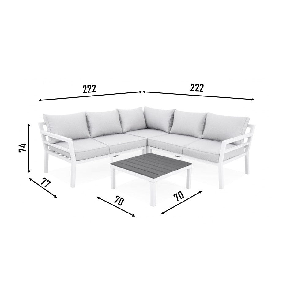 TRONDHEIM Aluminum Outdoor Sofa Set