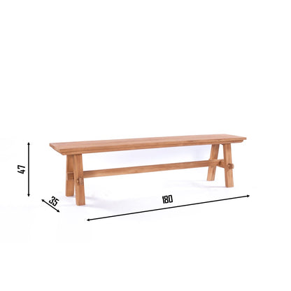 SEMARANG Table and Bench Set | Teak Wood