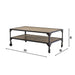 BOMBAY Industrial Style Recycled Wooden Rectangular Coffee Table