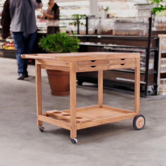 TROLLEY Teak Wood