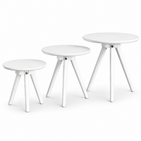 Ystad White Nest of Tables