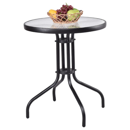 BRENTWOOD + CAPRI Cafe Set | 2 Wicker Chair with 1 Glass Table