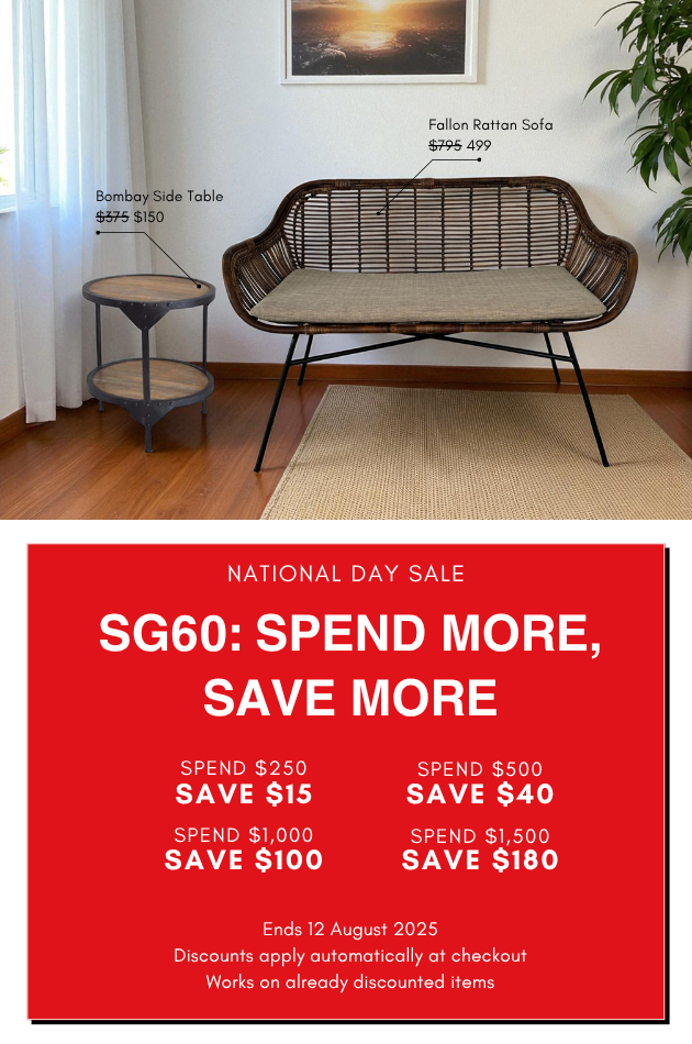 Hemma.sg SG60 National Day Sale banner with extra discounts on furniture and home decor