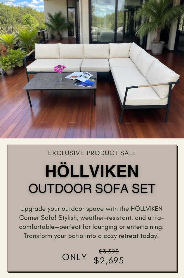 HÖLLVIKEN Corner Sofa – stylish and comfortable outdoor seating for patios and gardens.