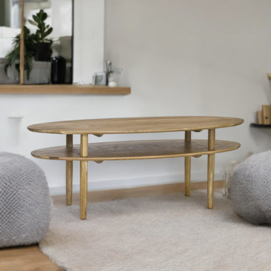 KING CROSS Oval Oak Coffee Table