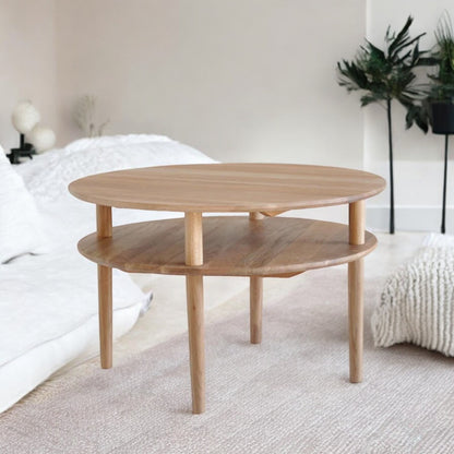 KING CROSS Round Oak Coffee Table