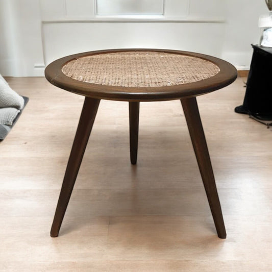 NASHVILLE Rattan Side Table | Brown Leg