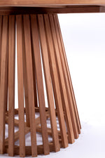 NUSA DUA + SKANÖR Outdoor Dining Set | Teak Wood Dining Round Table with 4 Armchairs