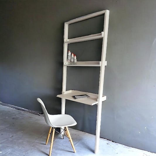 CECILIA Leaning Ladder Desk with Shelves | Kubo Grey