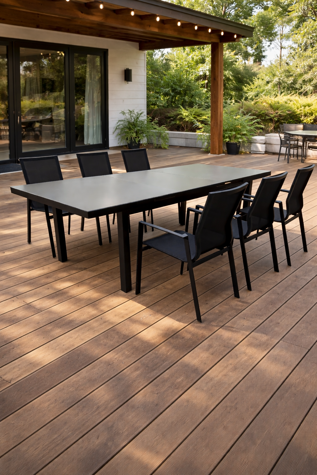 MALMÖ+ODENSE Outdoor Dining Set | 1 Dining Table + 6 Armchairs