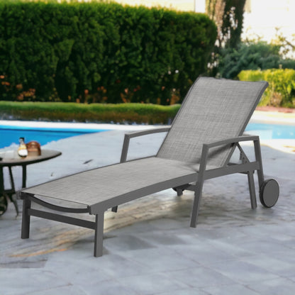 LIDO Aluminium Sun Bed Lounger | Antracite