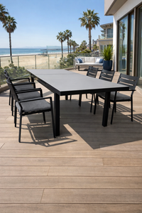 Malmö+Tromsø Outdoor Dining Set | 1 Dining Table with 6 Chairs