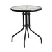 CAPRI + JAVA Cafe Set | 1 Glass Table with 2 Teak Wood Armchairs