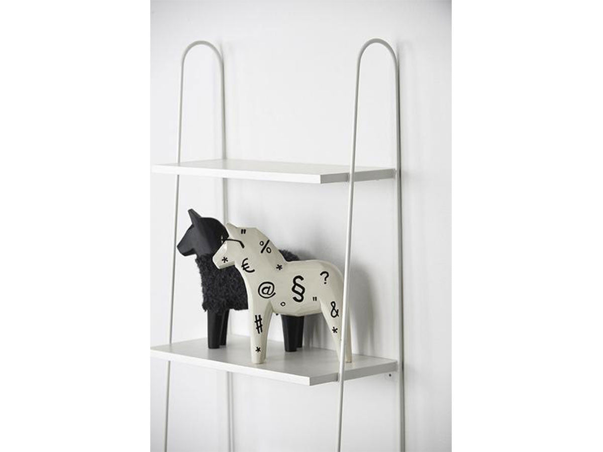 white retro metal string leaning shelves singapore