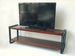 JAVA TV console shelves in wrought iron and teak
