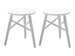 scandinavian white wooden stool