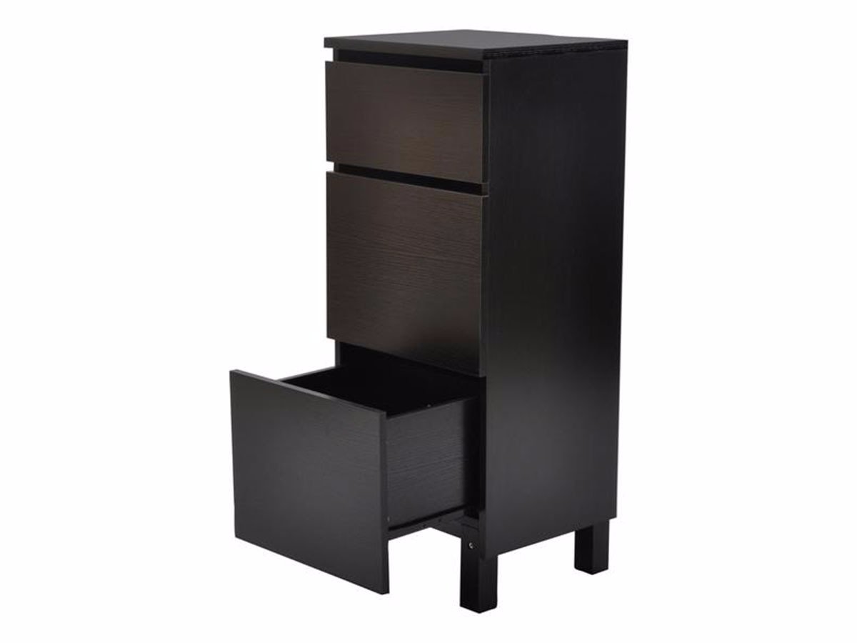 Black chest of 3 drawers