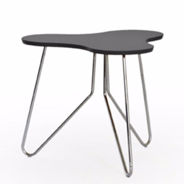 Black organic shape side table