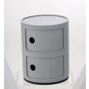 Drum Cabinet with 2 Doors, grey