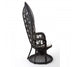 Grand Peacock Rattan Chair | Black