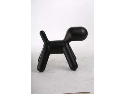 Plastic puppy sculpture chair, Black