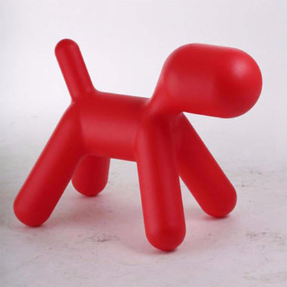 Plastic puppy sculpture chair, Red