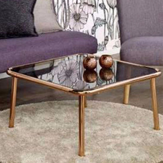 BASIC Copper and Glass Coffee Table 75x75