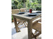 Vito rectangular teak wood outdoor dining table 150x80cm with 4 folding chair
