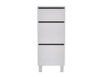 Tall chest of 3 drawers, white
