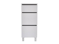 Tall chest of 3 drawers, white