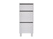 Tall chest of 3 drawers, white