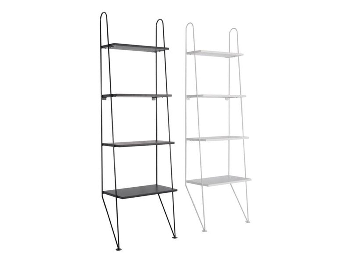 white retro metal string leaning shelves singapore