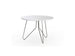 Moon black side table with metal hairpin legs