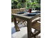 Vito rectangular teak wood outdoor dining table 120x80cm with 4 folding chair