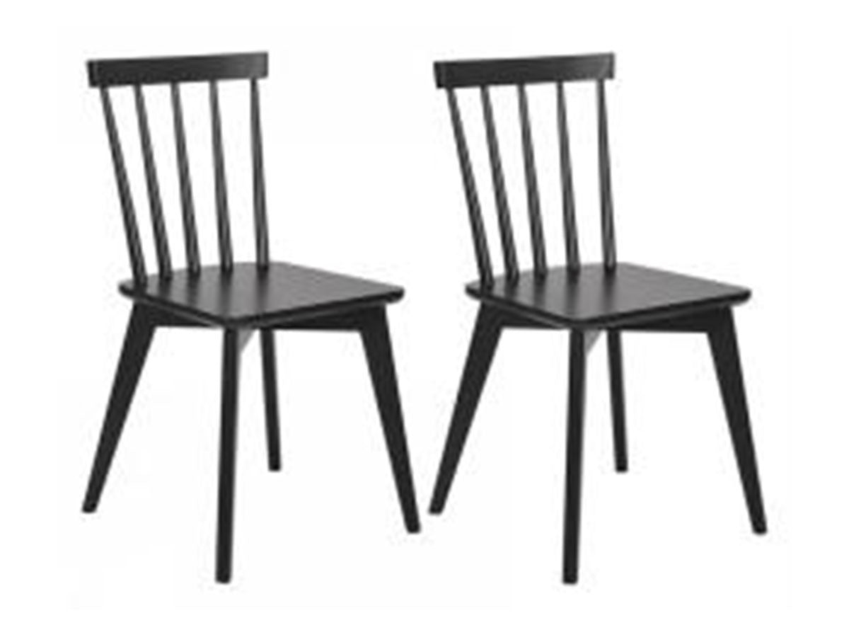 Linkoping 4 Piece Dining Set with 120x80 black table, a bench and 2 Chairs