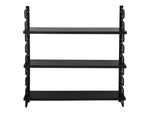 wall mounted black metal shelves
