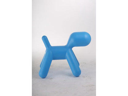 Plastic puppy sculpture chair, Blue