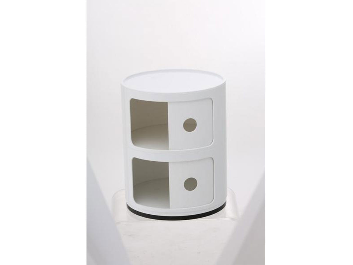 Drum Cabinet with 2 Doors, white