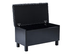 BOX black storage bench