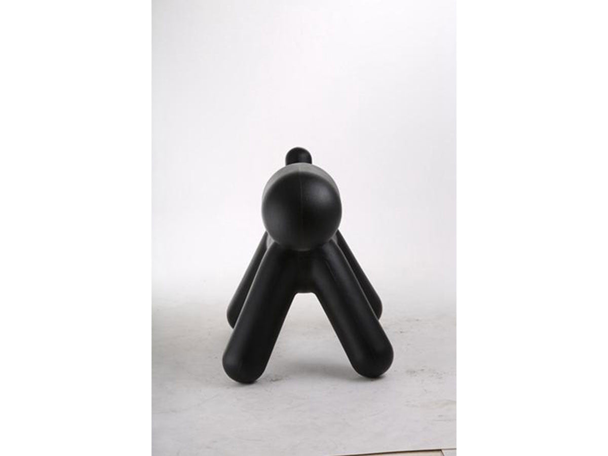 Plastic puppy sculpture chair, Black