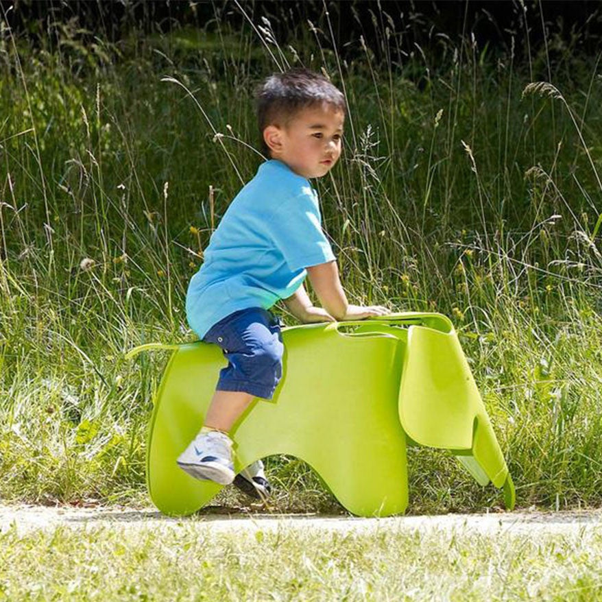 Decorative Elephant plastic stool, Green