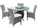 wicker dining set round table 4 chairs