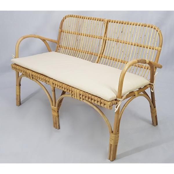 natural rattan love seat sofa 