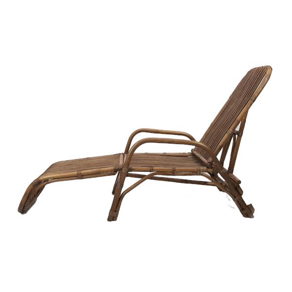 HONOLULU Rattan Chaise Lounge | Walnut; Cushion Included