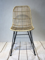 scandinavian rattan dining chair
