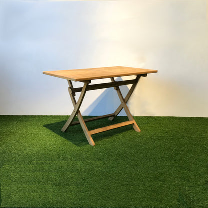 Java solid teak wood folding table, machine made