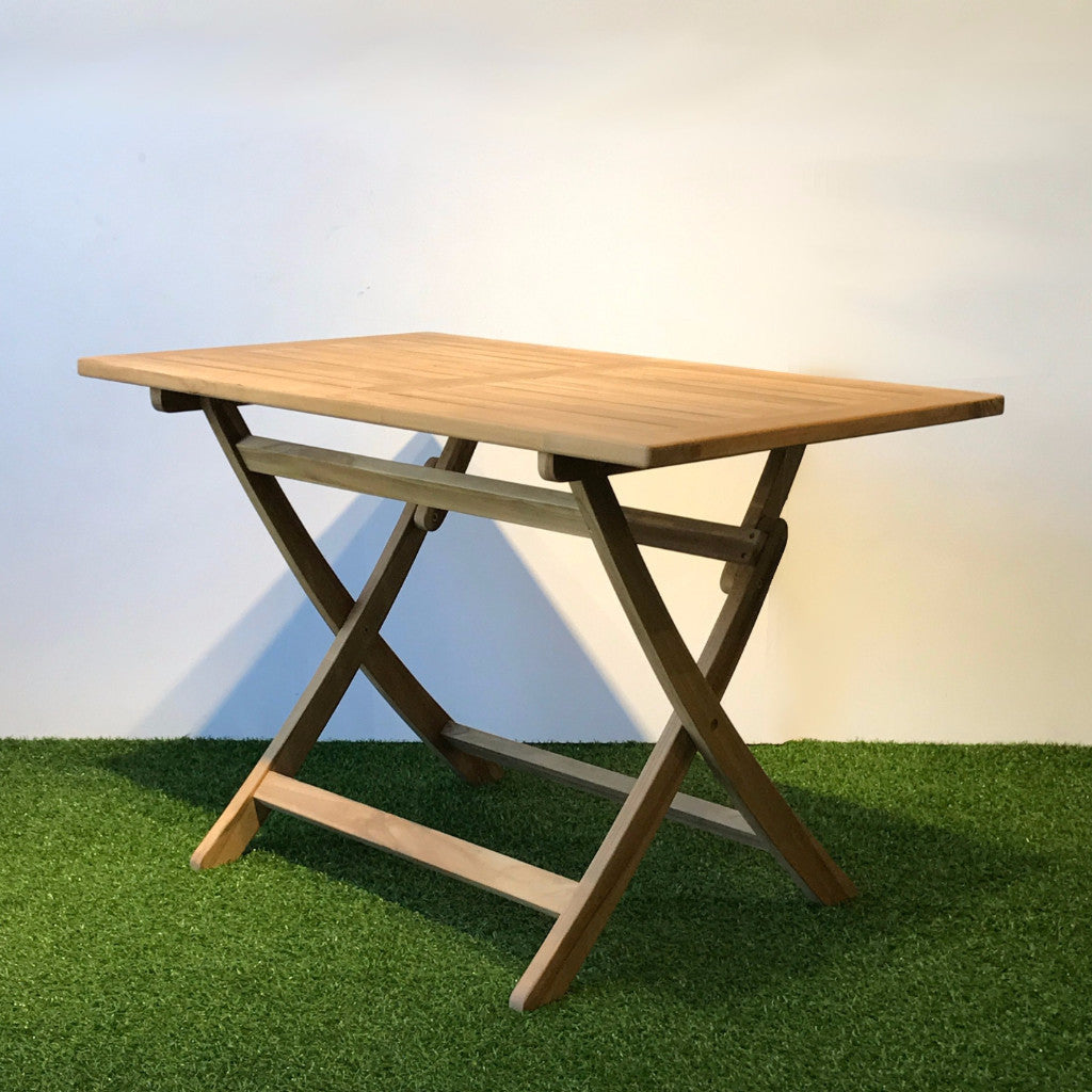 Java outdoor folding teak table , rectangular